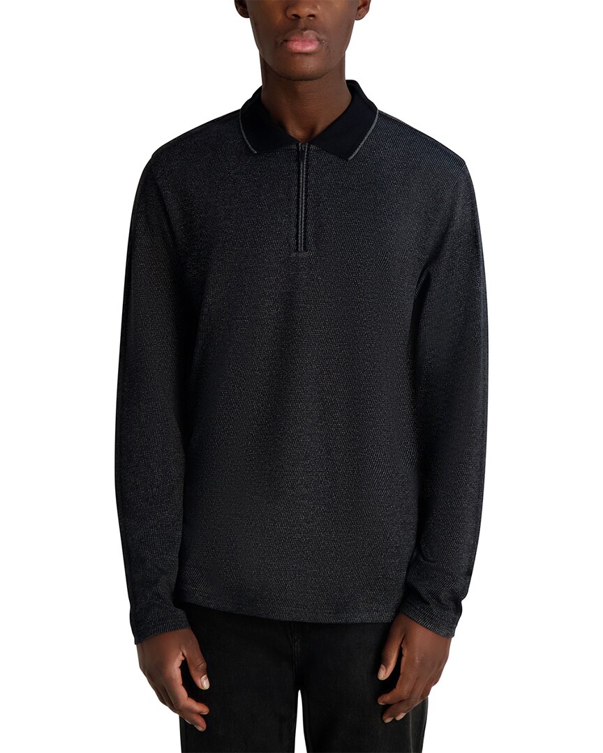 Karl Lagerfeld 1/4-zip Pullover In Black