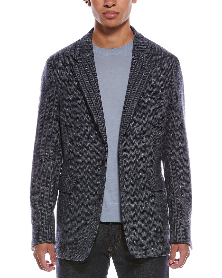 Todd Snyder Donegal Herringbone Wool-blend Jacket In Gray