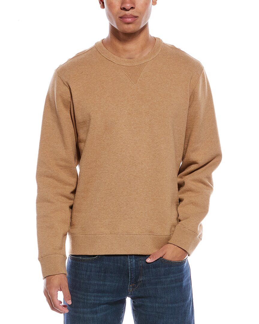 Todd Snyder Fleece Crewneck Sweatshirt In Burgundy