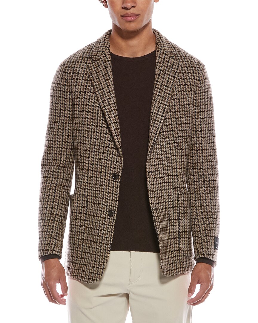 Todd Snyder Wool-blend Houndstooth Sport Jacket In Brown