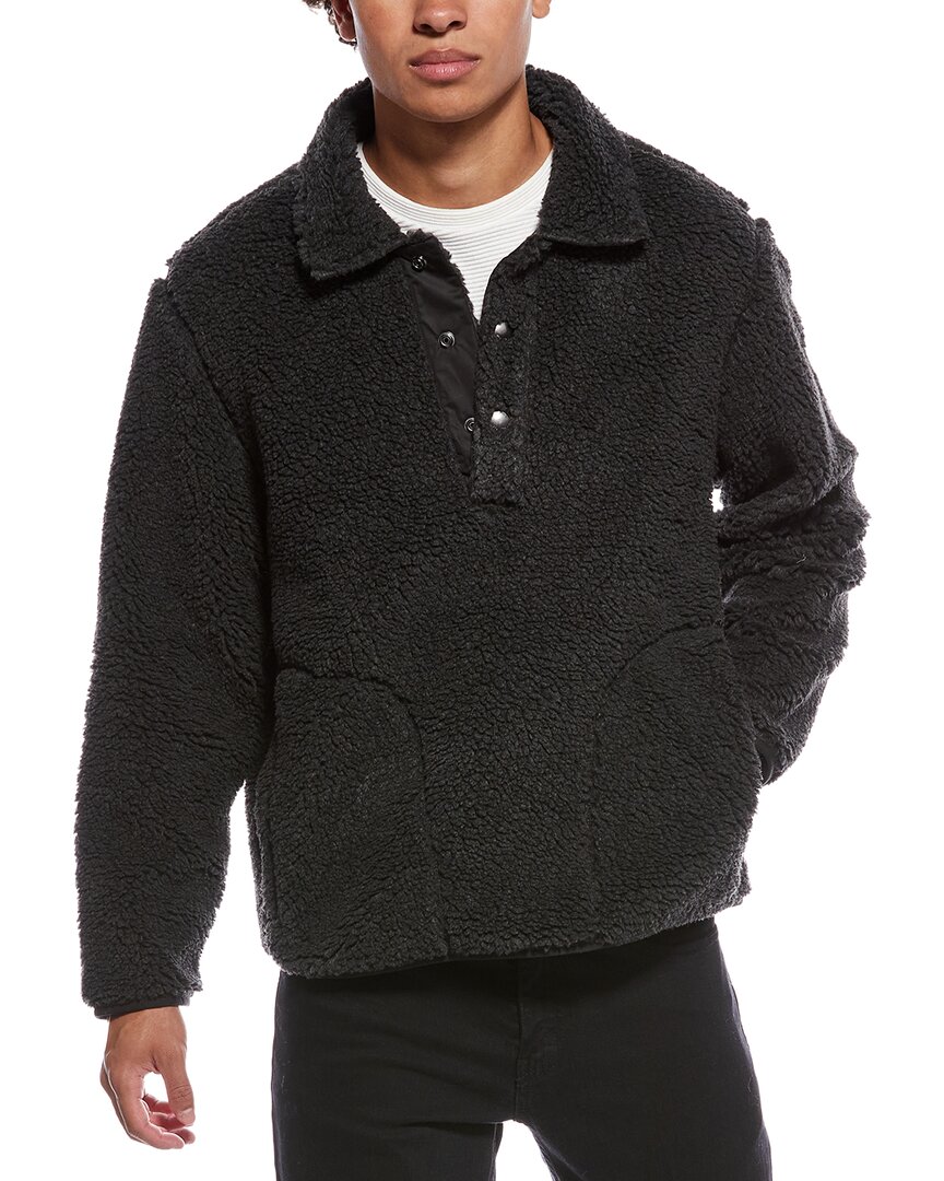 Todd Snyder Sherpa Snap Polo Pullover In Multi