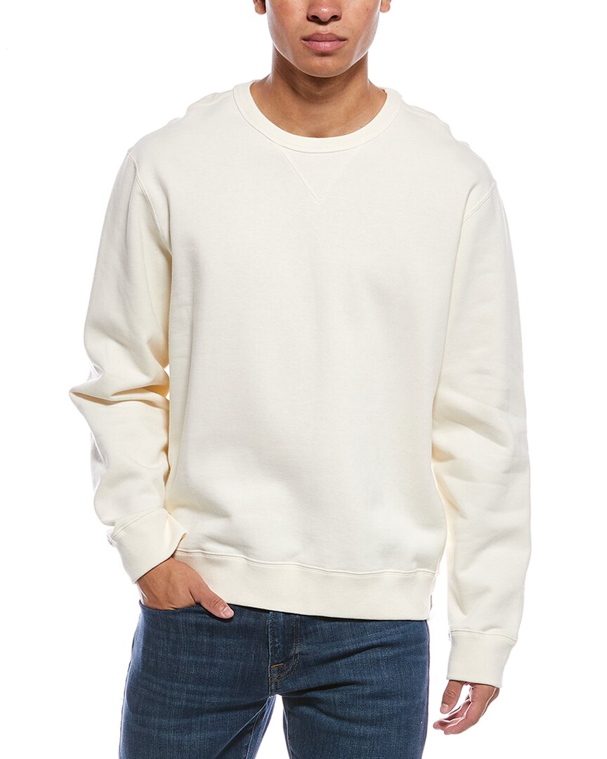 Todd Snyder Fleece Crewneck Sweatshirt In White