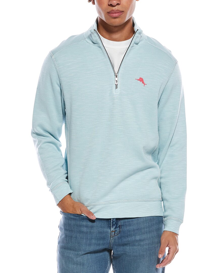 Tommy Bahama Tobago Bay 1/2-zip Mock Neck Sweater In Blue