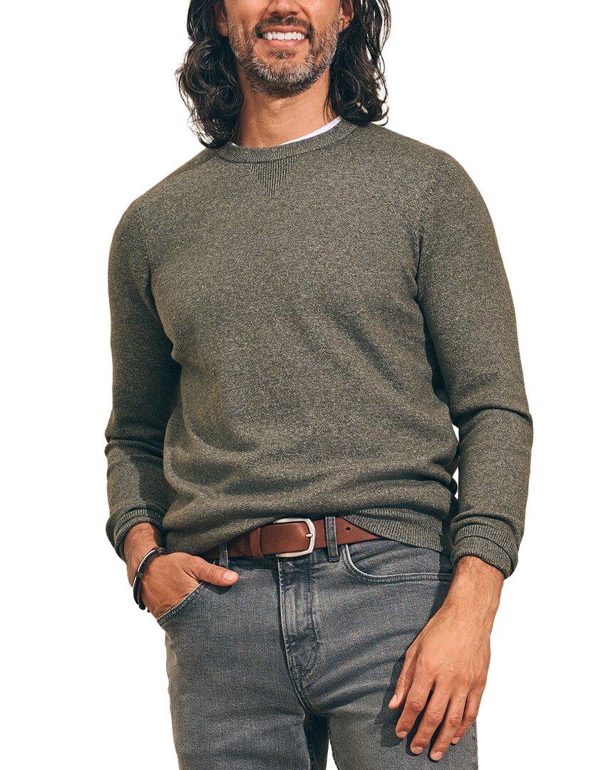 Faherty Mountain Crewneck Sweater In Gray