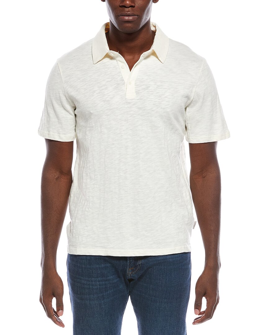Onia Heavyweight Slub Polo Shirt In White