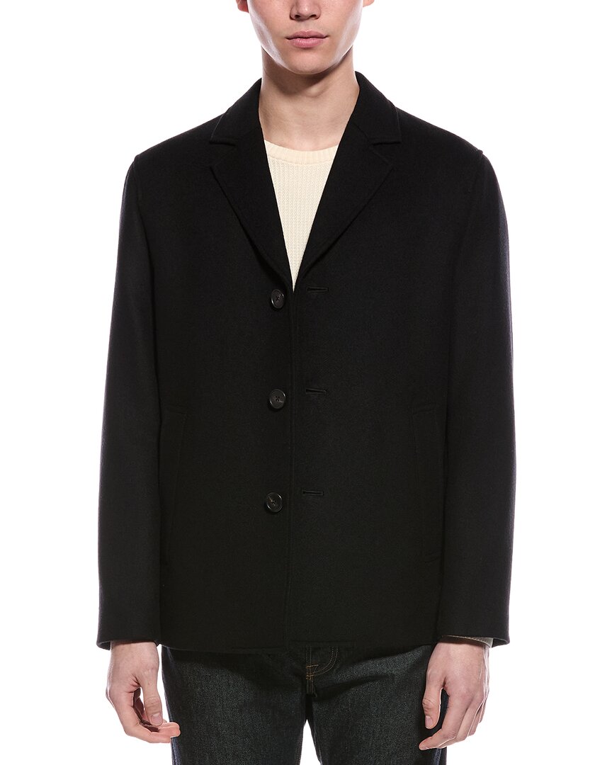 Theory Wool Coat In Black