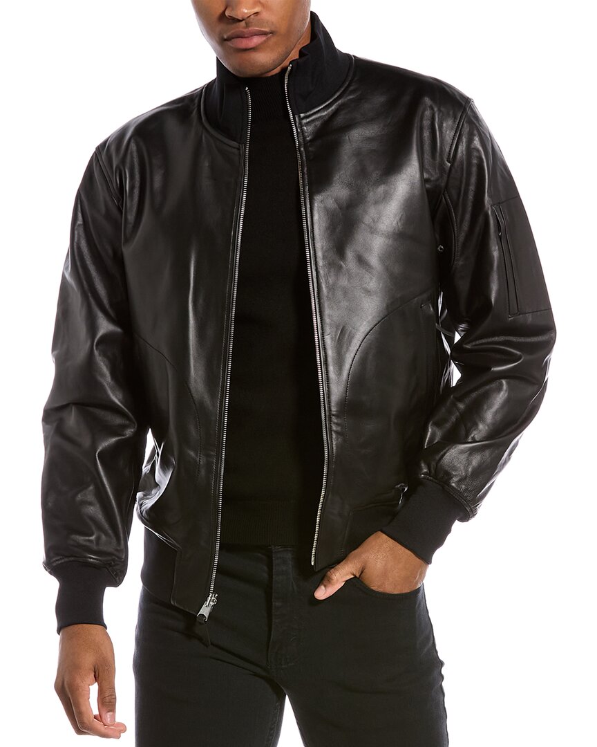 mackage leather bomber jacket