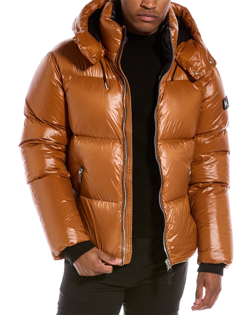 Kent Water Repellent Down Puffer Jacket In Brown