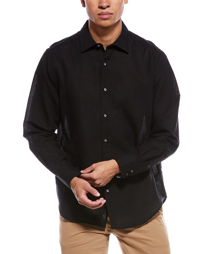 Robert Graham Highland Long Sleeve Button Down Shirt Big In Black