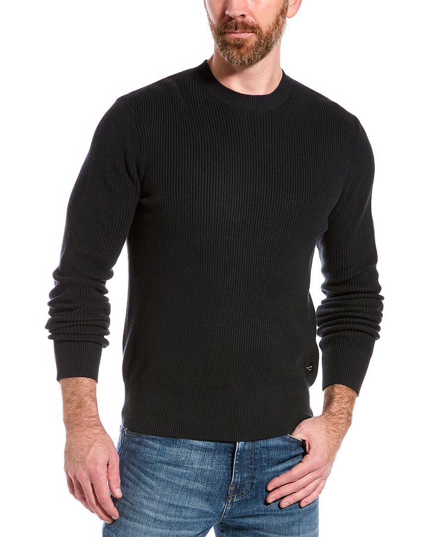Rag & Bone Icons Dexter Waffle-knit Cotton Sweater In Nocolor