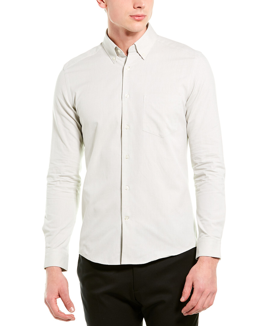Reiss Ainslee Slim Fit Oxford Woven Shirt Men's Grey Xxl | eBay