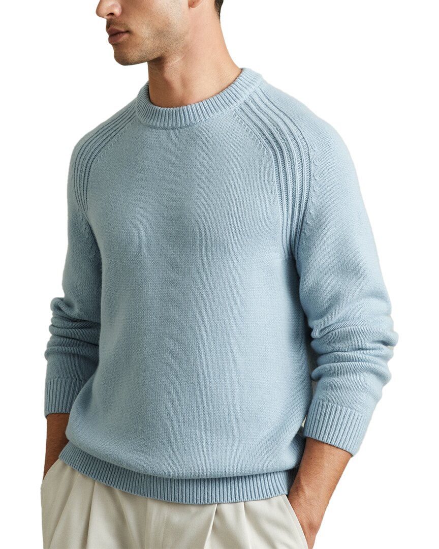 Reiss Cloud Wool-blend Sweater In Blue