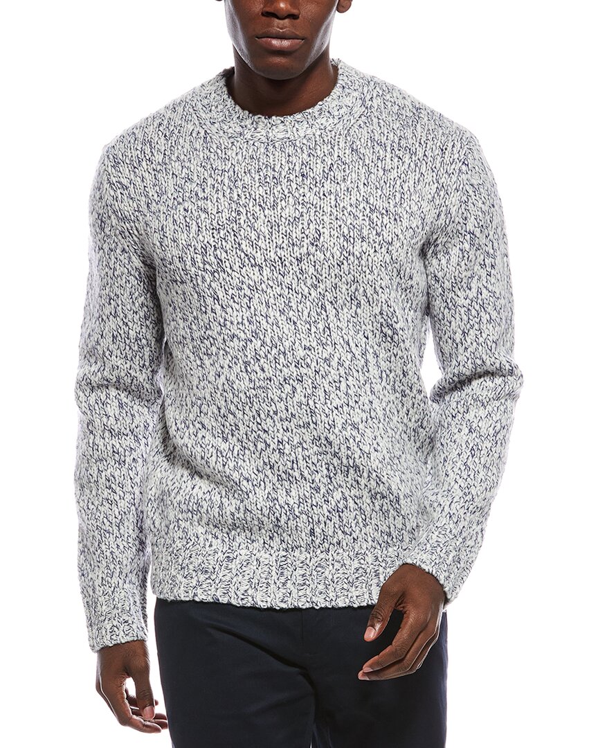 Vince Mottled Marl Wool-blend Crewneck Sweater In Gray
