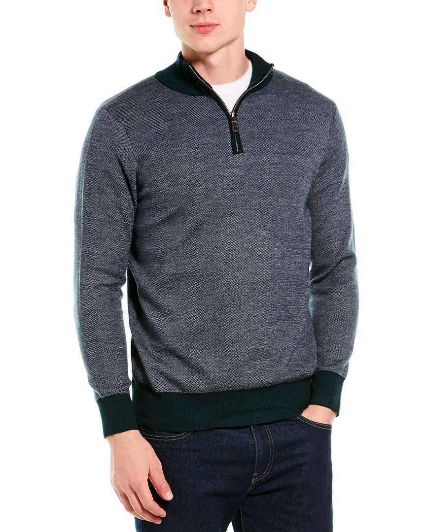 Tailorbyrd Birdseye 1/4-Zip Mock Sweater Men's Grey Xxl 190633168373 | eBay