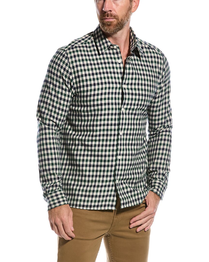 Ted Baker Terling Flannel Shirt In Green