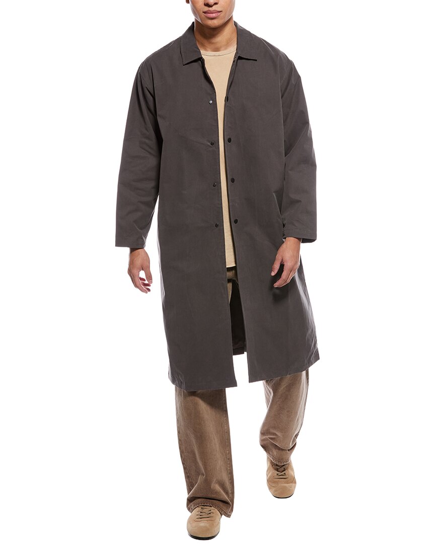 Essentials Long Coat In Gray