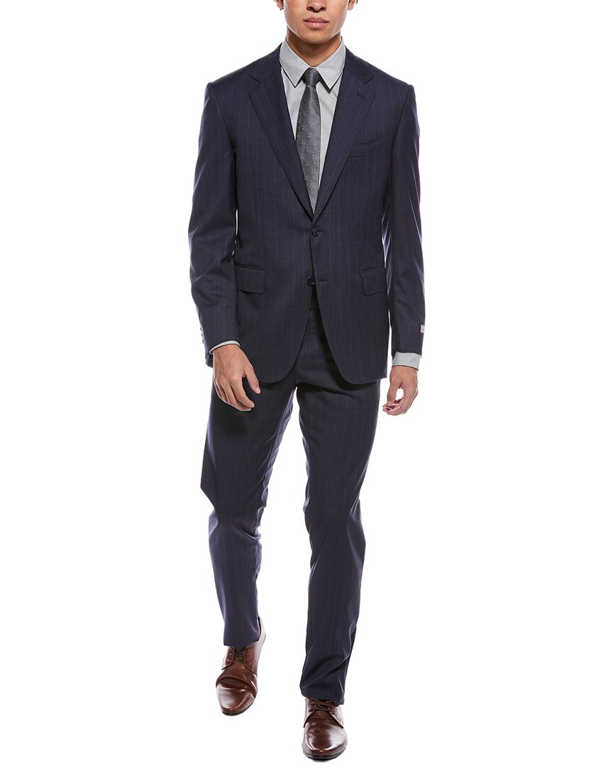 Canali 2pc Wool Suit In Blue