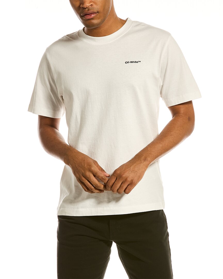Off-white Back Arrow Printing Round Neck Short Sleeve White In White