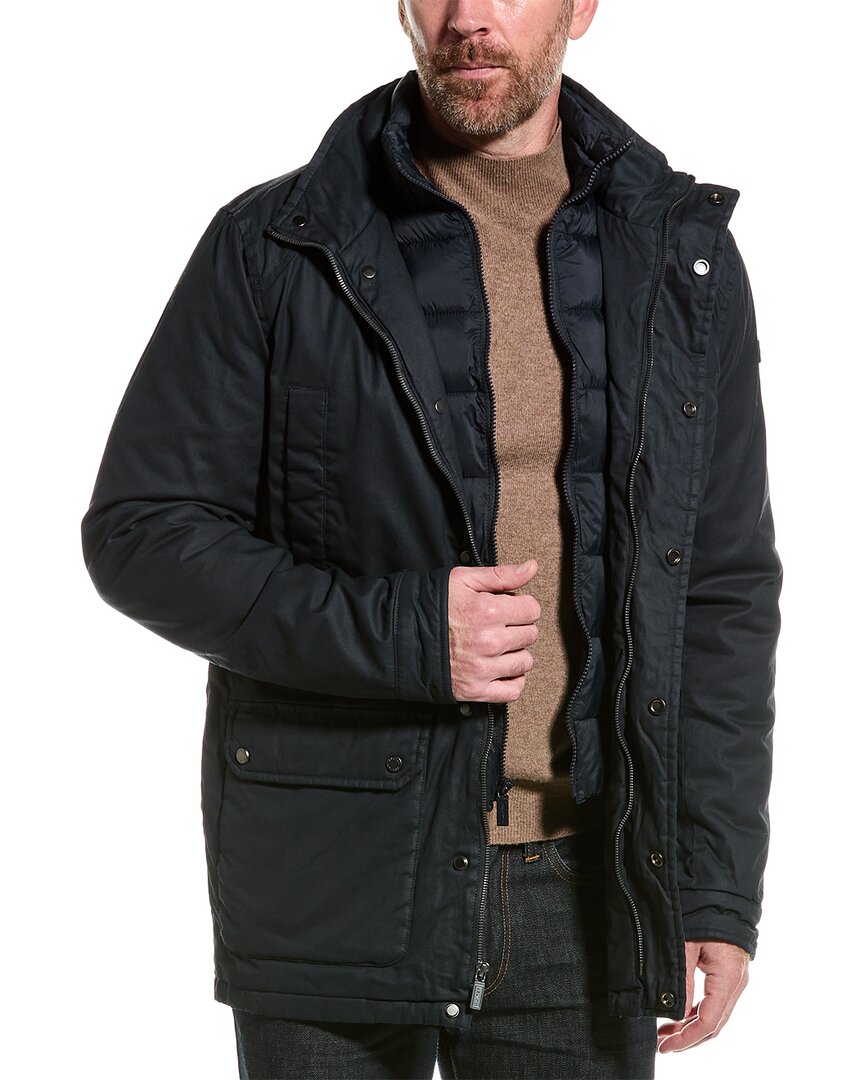 Hunter Robert Twill Utility Jacket In Black