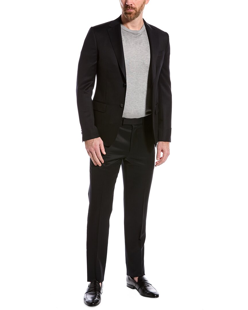 Shop Zegna Z  2pc Wool & Mohair-blend Suit In Black