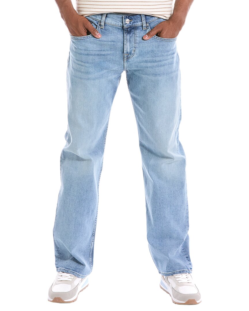 7 For All Mankind Austyn Squiggle Light Grey Clean Slim Leg Jean In Grey