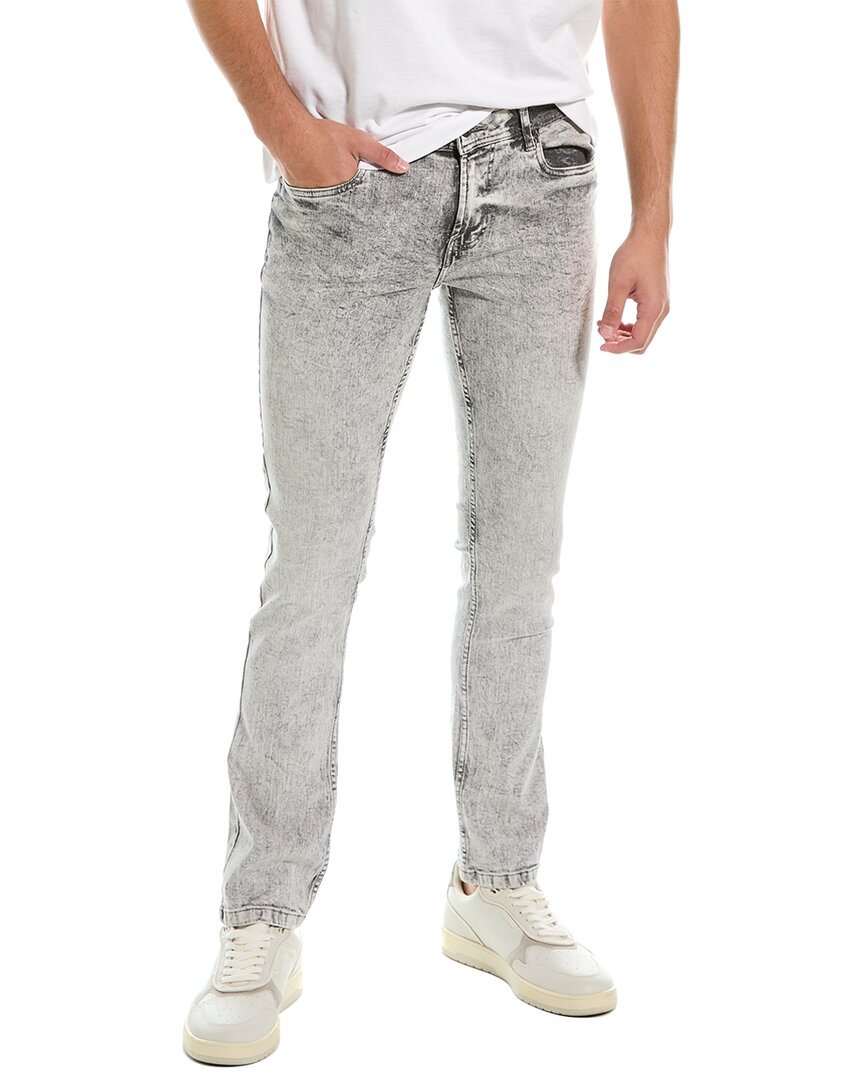 Shop Cavalli Class Grey Acid Wash Slim Straight Jean