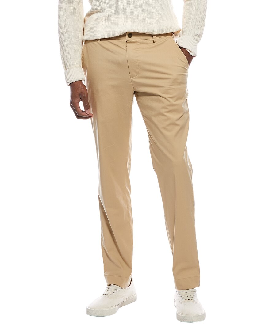 Brooks Brothers Performance Straight Front Pant In Neutral