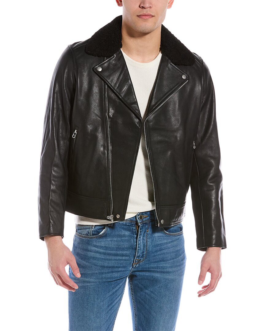 Rag & Bone Buzz Leather Jacket In Black