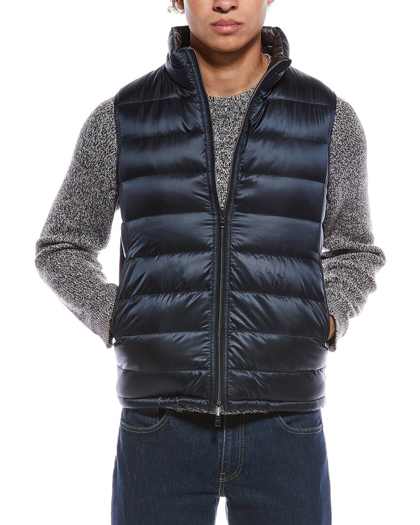 Herno Reversible Puffer Down Vest In Blue