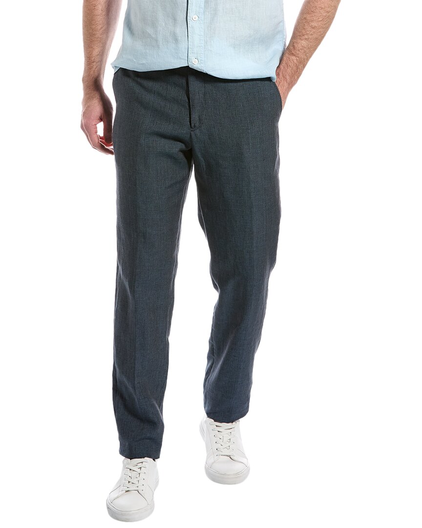 Billy Reid Stretch Cotton Straight Leg Chinos In Blue