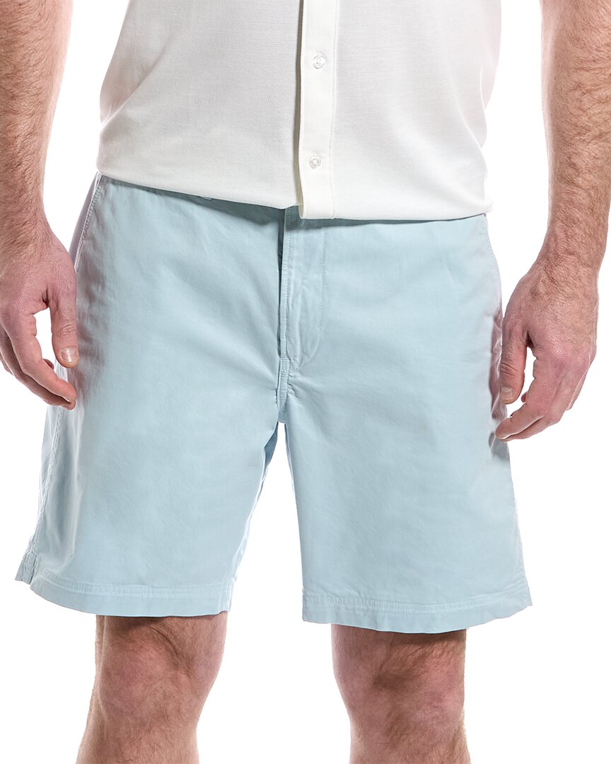 Billy Reid Cotton Blend Chino Shorts In Blue