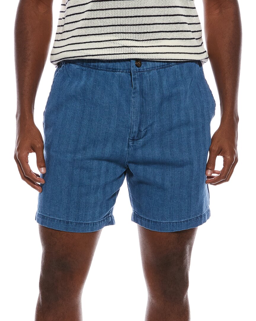 Slate & Stone Elastic Waist Easy Short In Blue