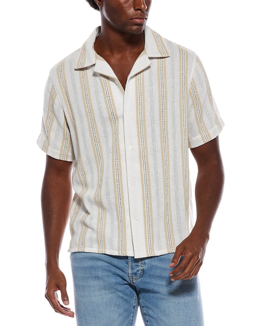 Slate & Stone Camp Collar Shirt In Metallic
