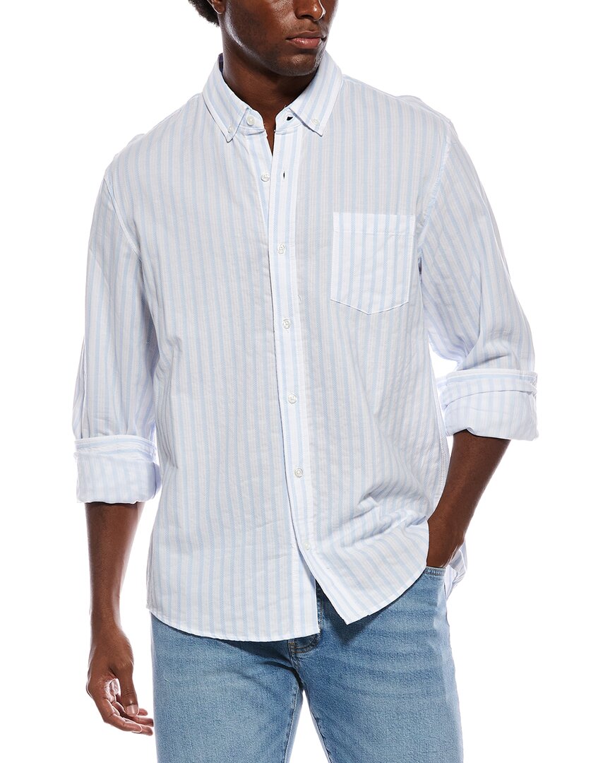 Slate & Stone Textured Button Shirt In White