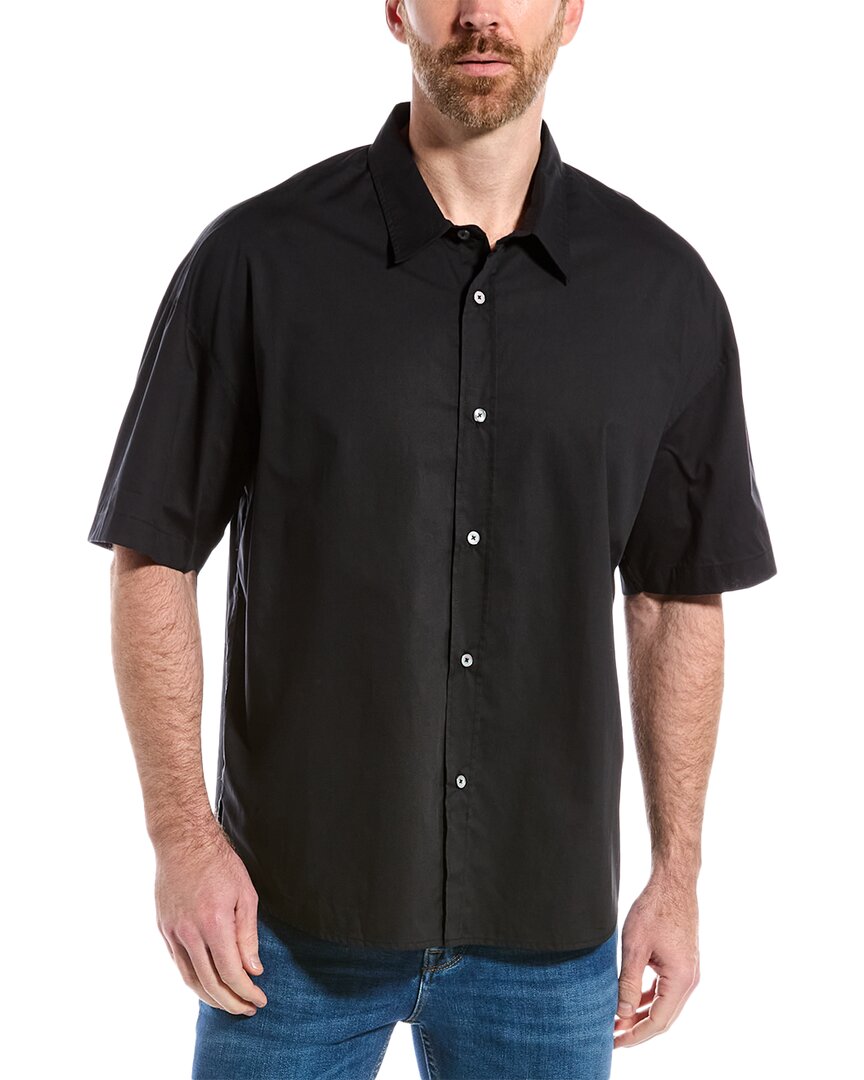 Shop Frame Denim Oversized Shirt In Black