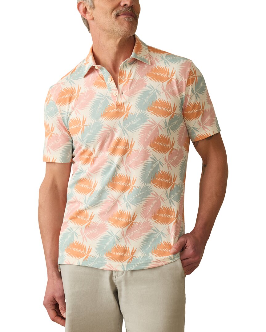 Faherty Movement Pique Polo Shirt In White