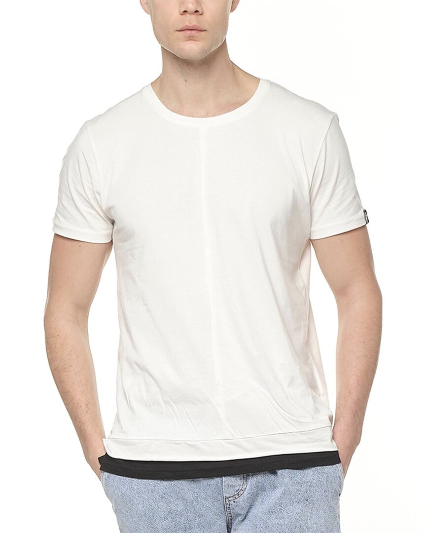Ron Tomson Scoop Neck T-shirt In White
