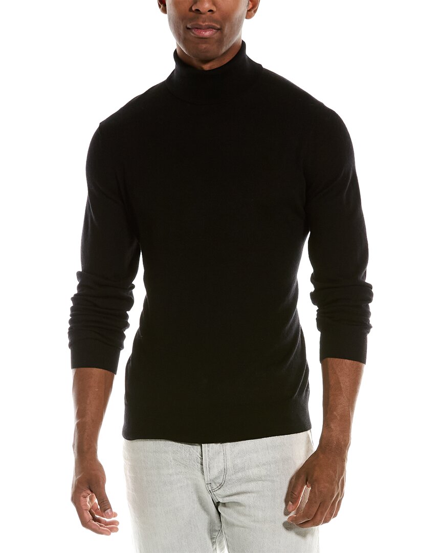 Bruno Magli Merino Wool Turtleneck Sweater In Black