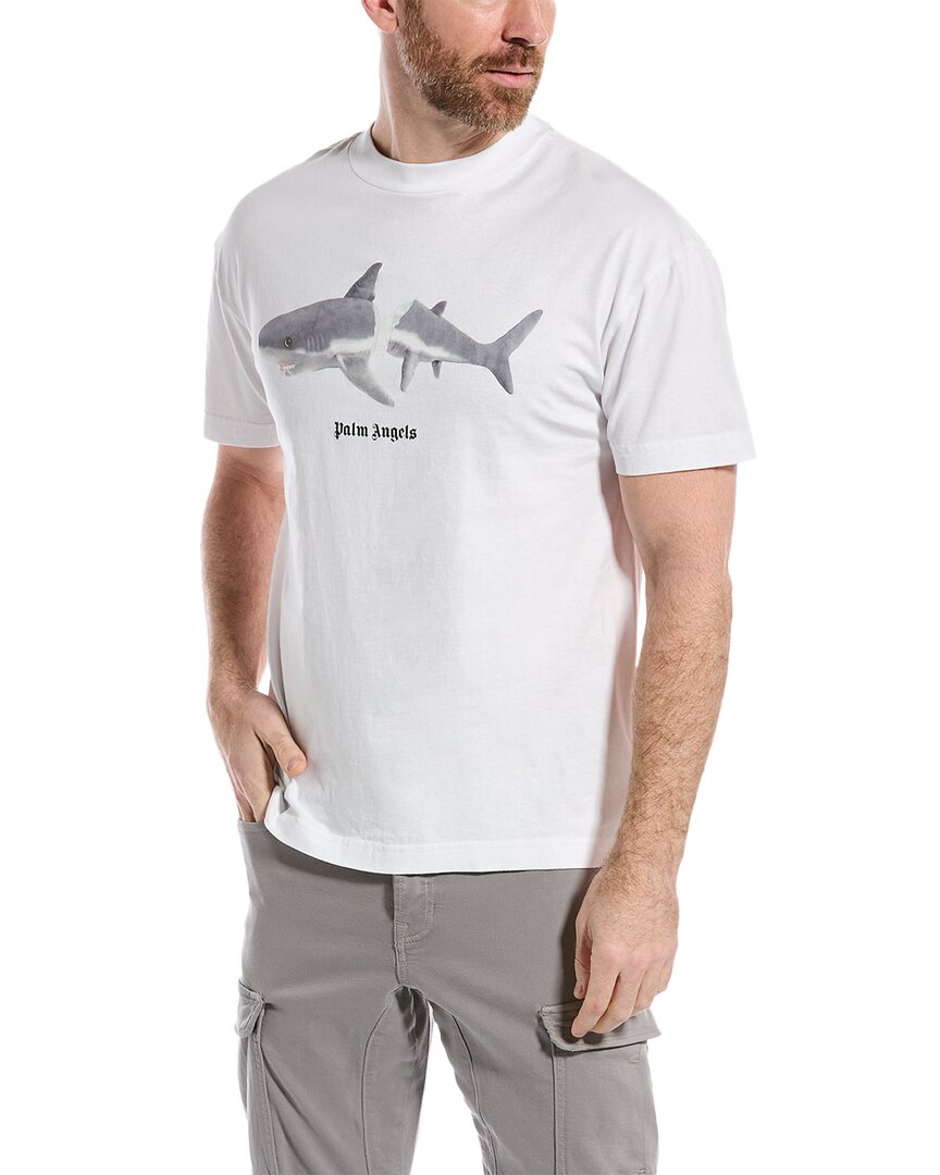 Palm Angels Shark T-Shirt Black/White Men's - Multiple - US