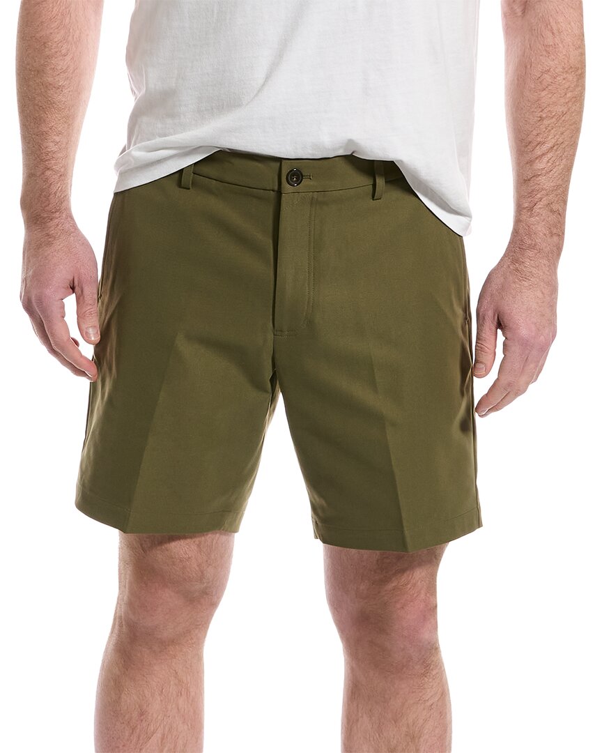 7 For All Mankind Men's Flat Front Tech Shorts In Military Green