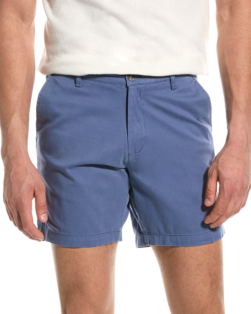 Slate & Stone Stretch Cotton Chino Shorts In Blue