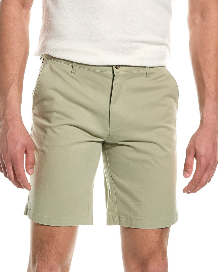 Slate & Stone Stretch Cotton Chino Shorts In Green