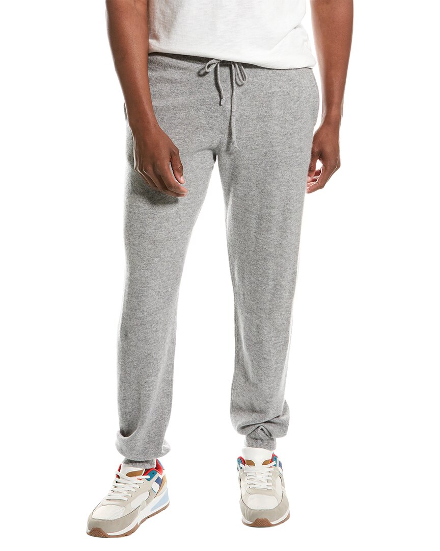 Shop Qi Cashmere Jogger Pant In Grey