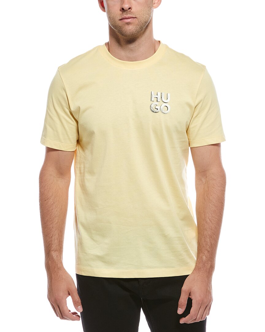 Hugo Boss Logo T-shirt In Yellow