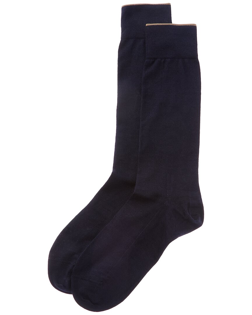 Hugo Boss Cashmere & Silk-blend Socks In Blue