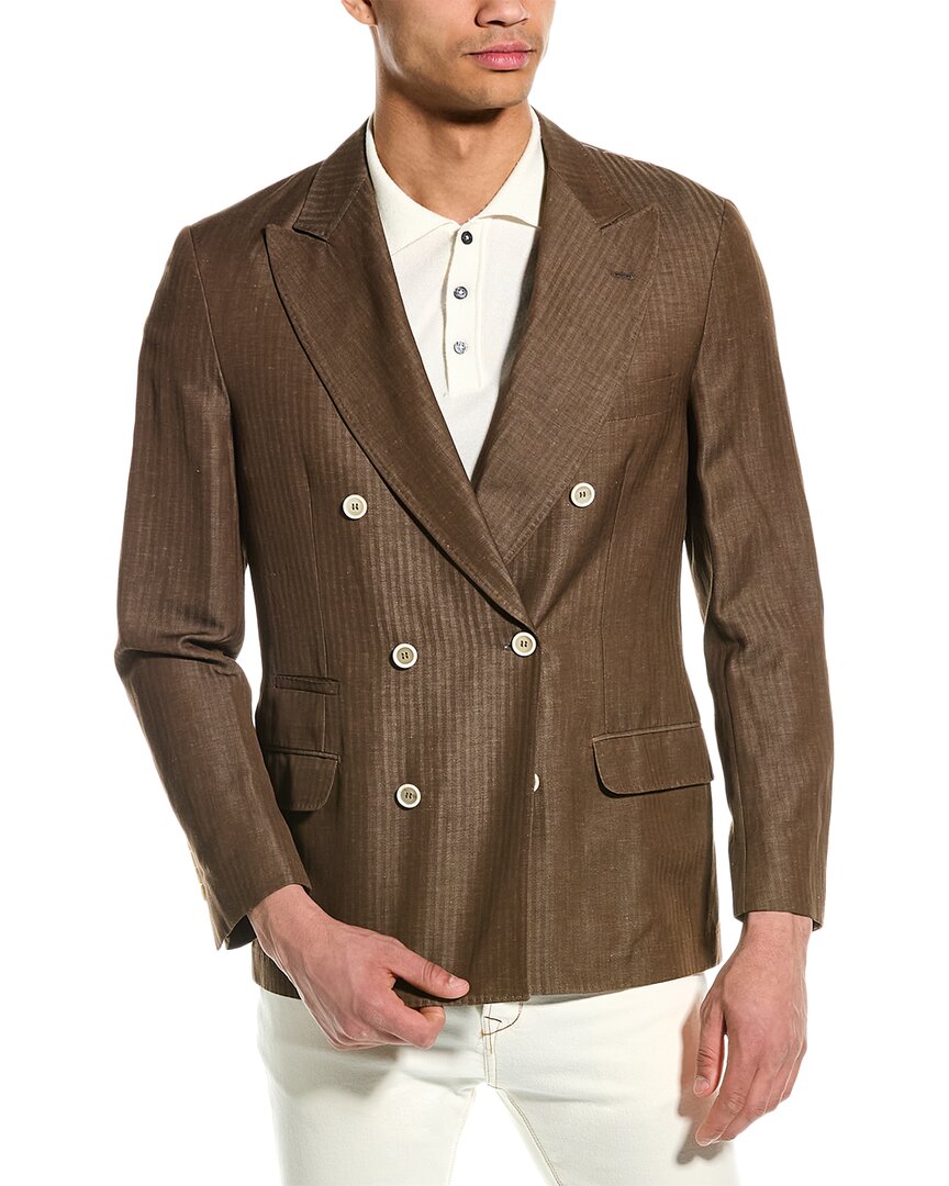 Brunello Cucinelli Wool & Linen-blend Jacket