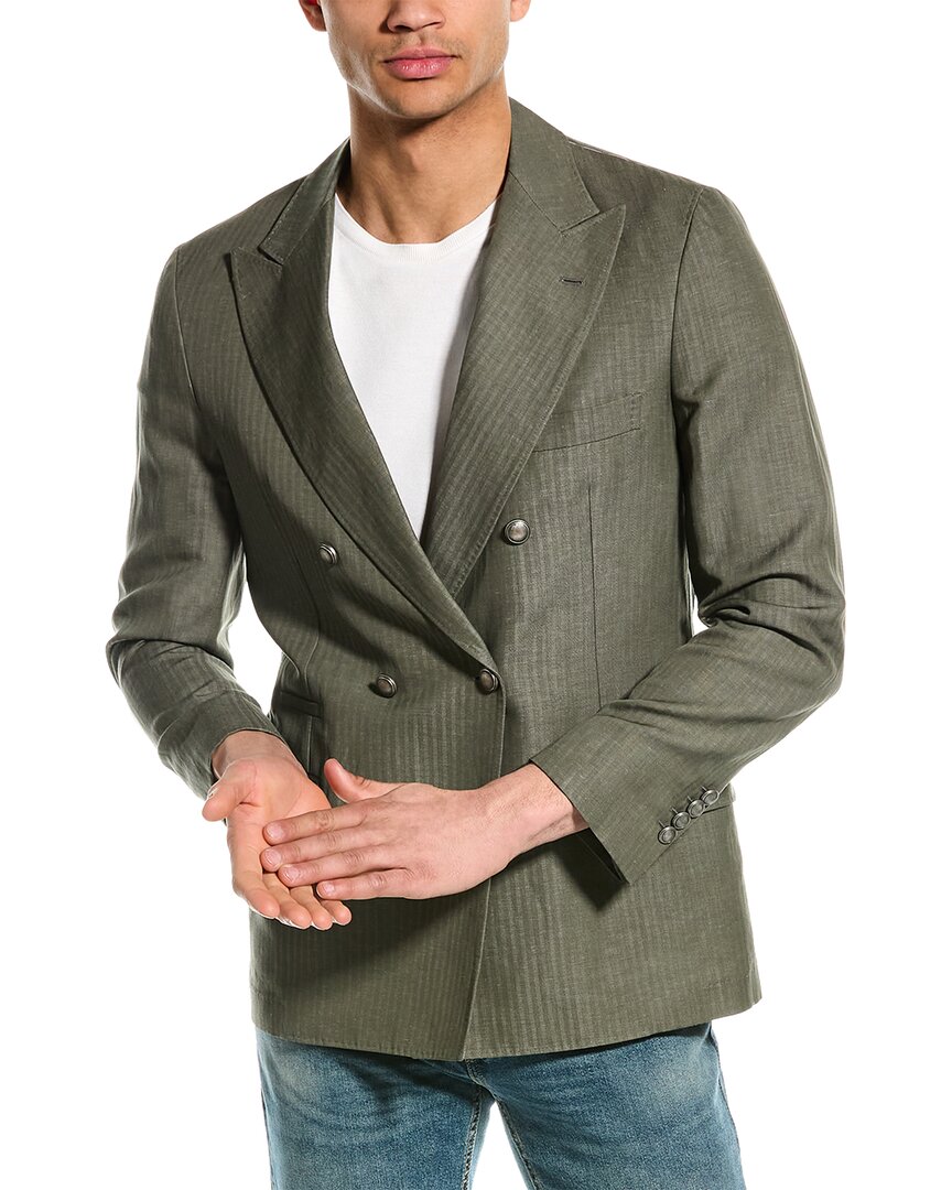 Brunello Cucinelli Wool & Linen-blend Jacket
