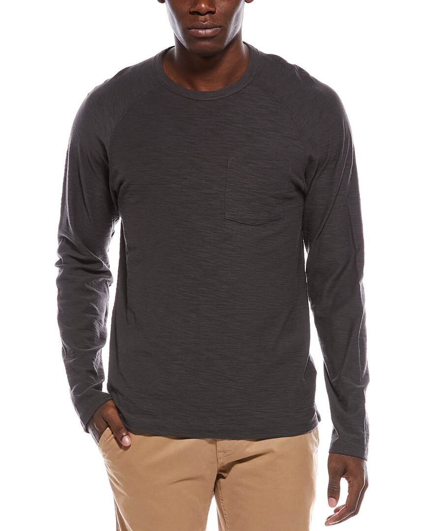 Vince Single Pocket Crewneck T-shirt In Gray