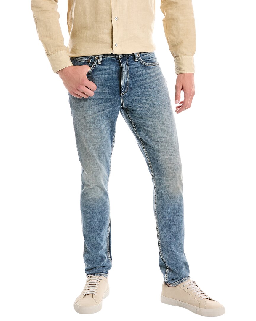 Rag & Bone Fit 4 Archive Selvedge Distressed Denim Jeans In Mid Denim
