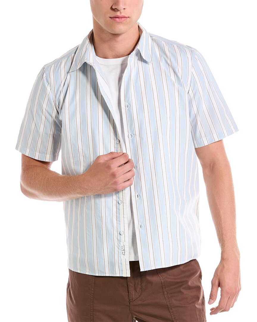 Rag & Bone Dalton Stripe Shirt In Blue